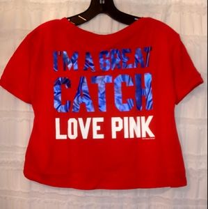 Pink Phillys Crop Top Shirt New! XS